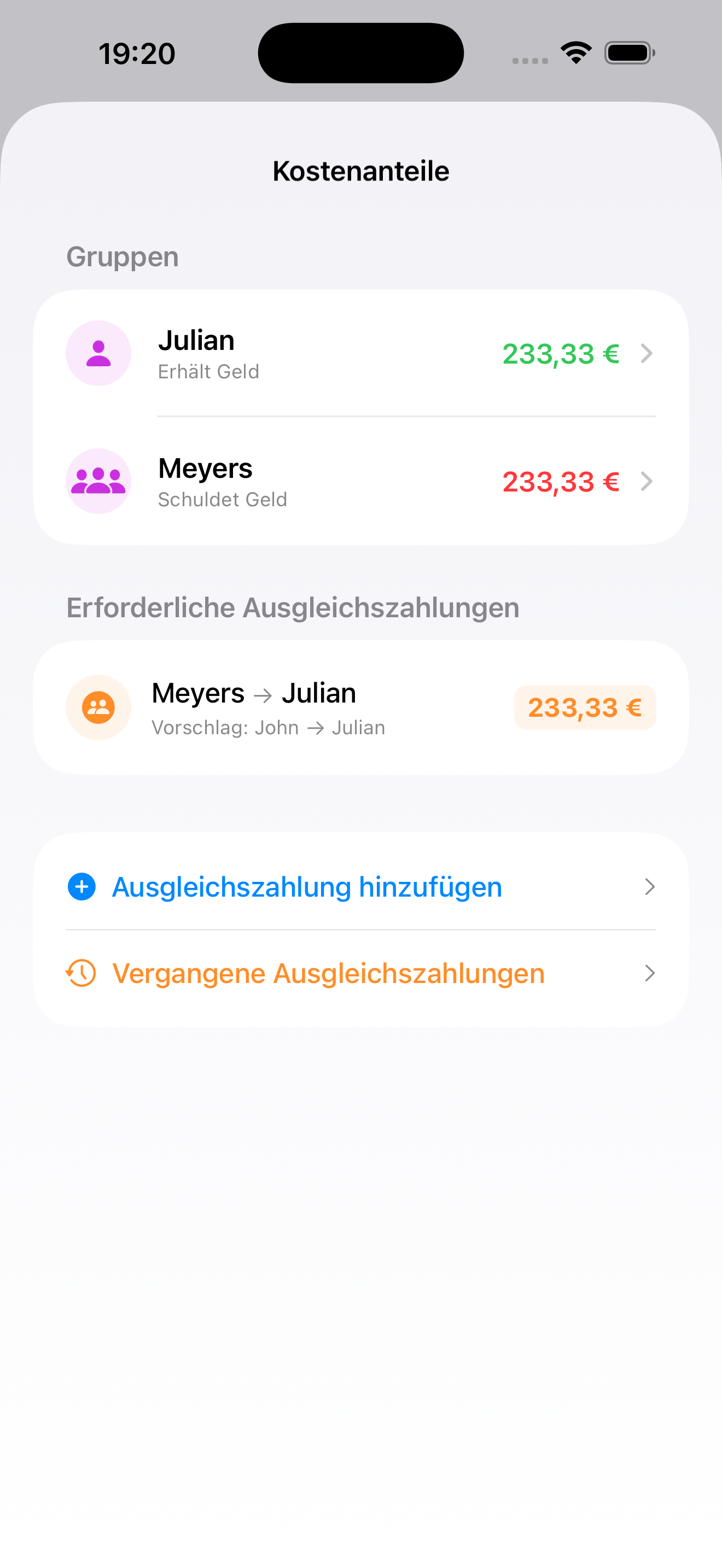 Kostenteilung