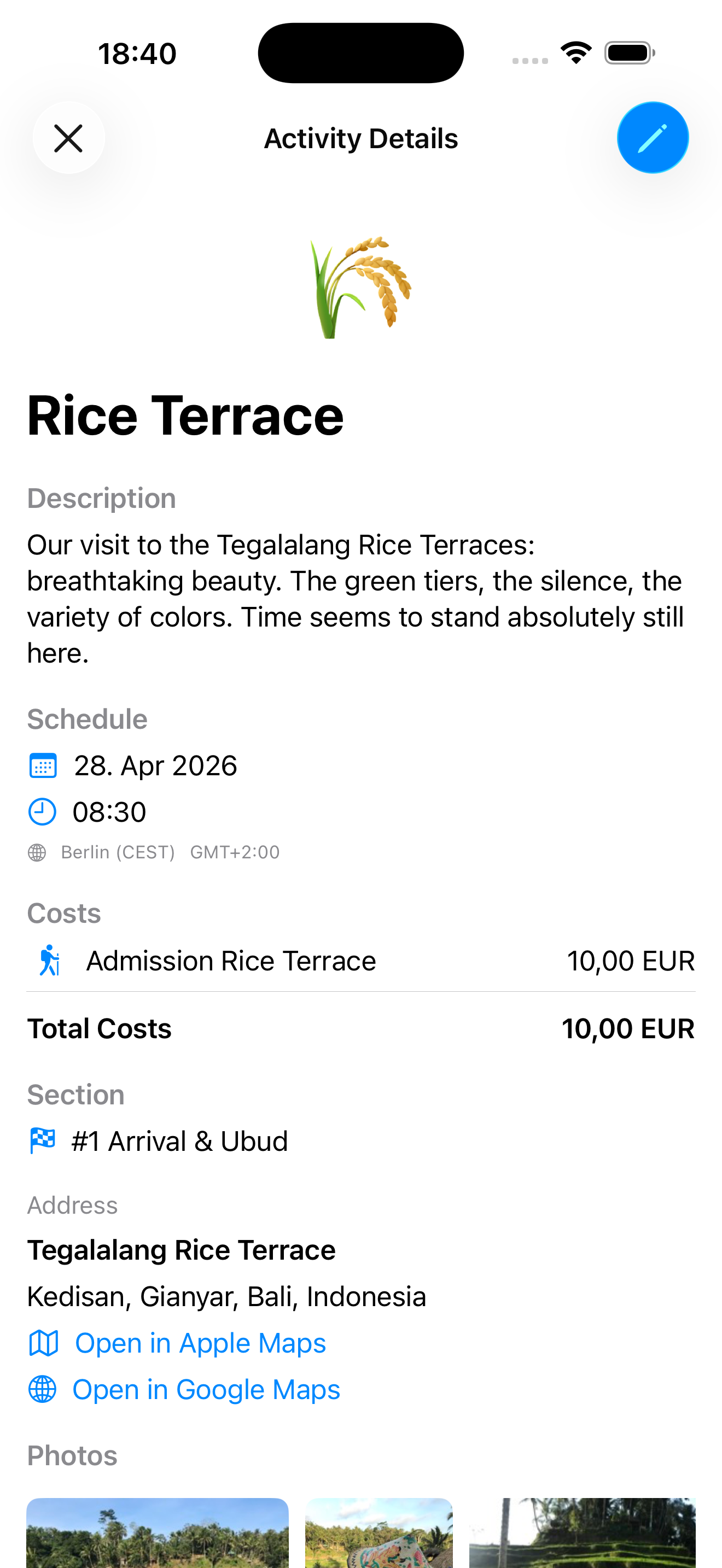 Activity Details